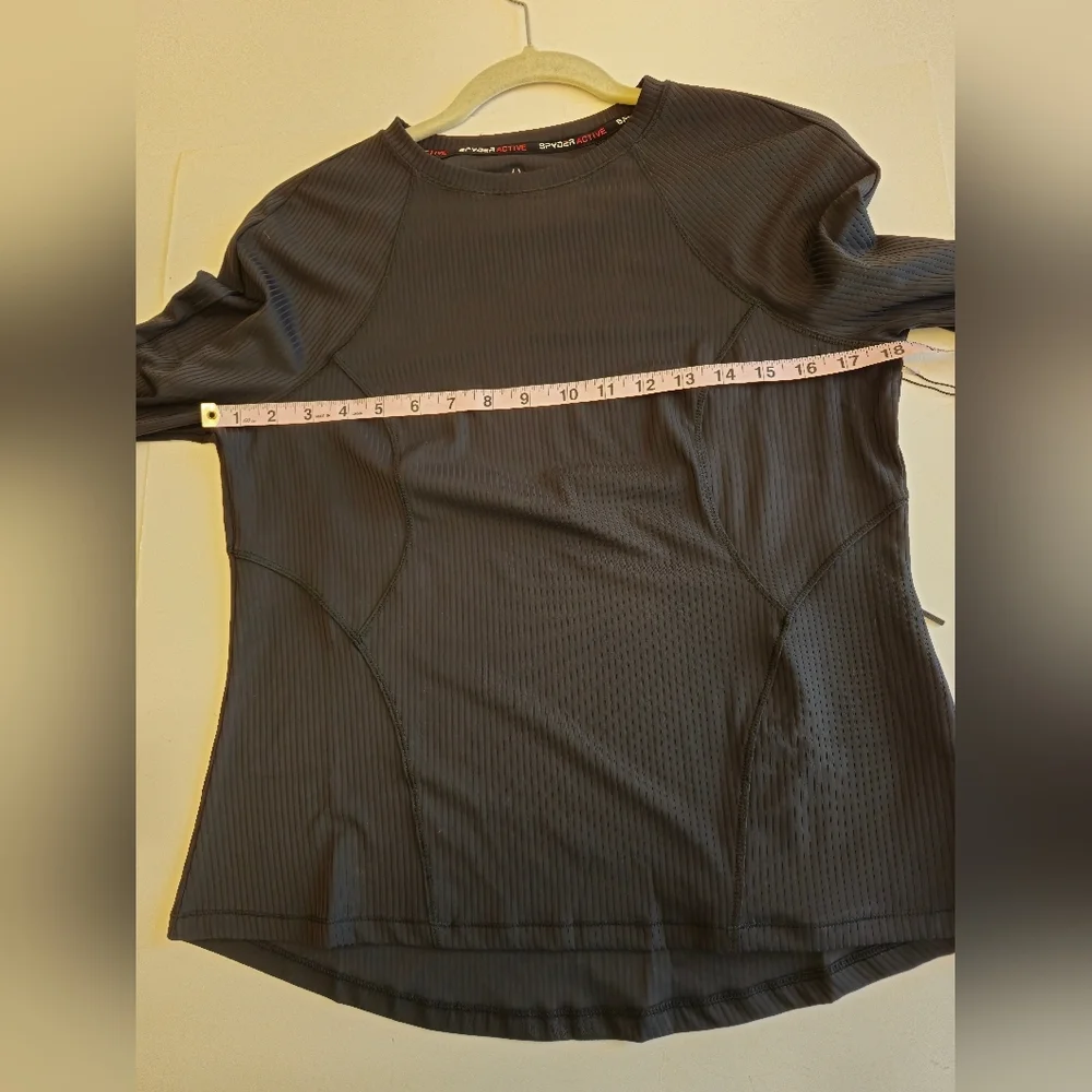 NWT Spyder Women's Active Pullover Crew Long Sleeves Shirt Black Size Medium - Picture 11 of 16